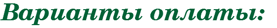 Варианты оплаты: